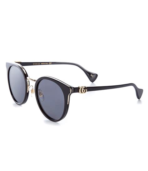 circle glasses gucci|Gucci 55mm round sunglasses.